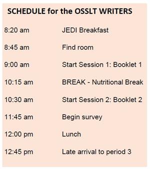 OSSLT schedule